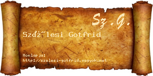 Szélesi Gotfrid névjegykártya